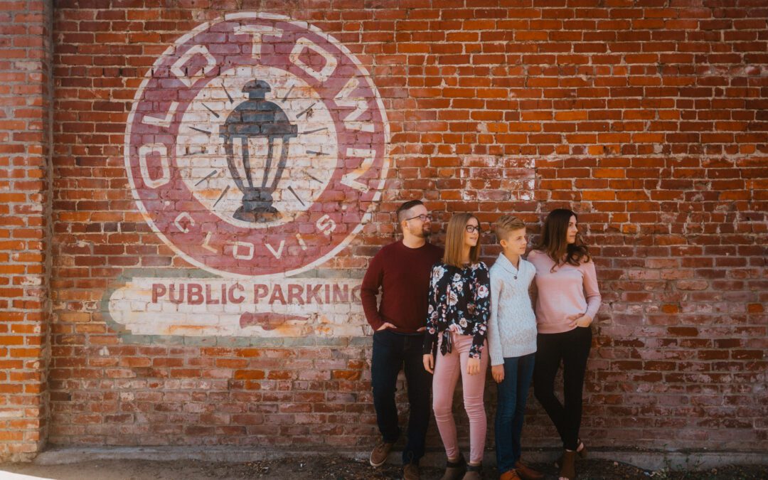 Family Portraits in Old Town Clovis, CA // Carlson Family