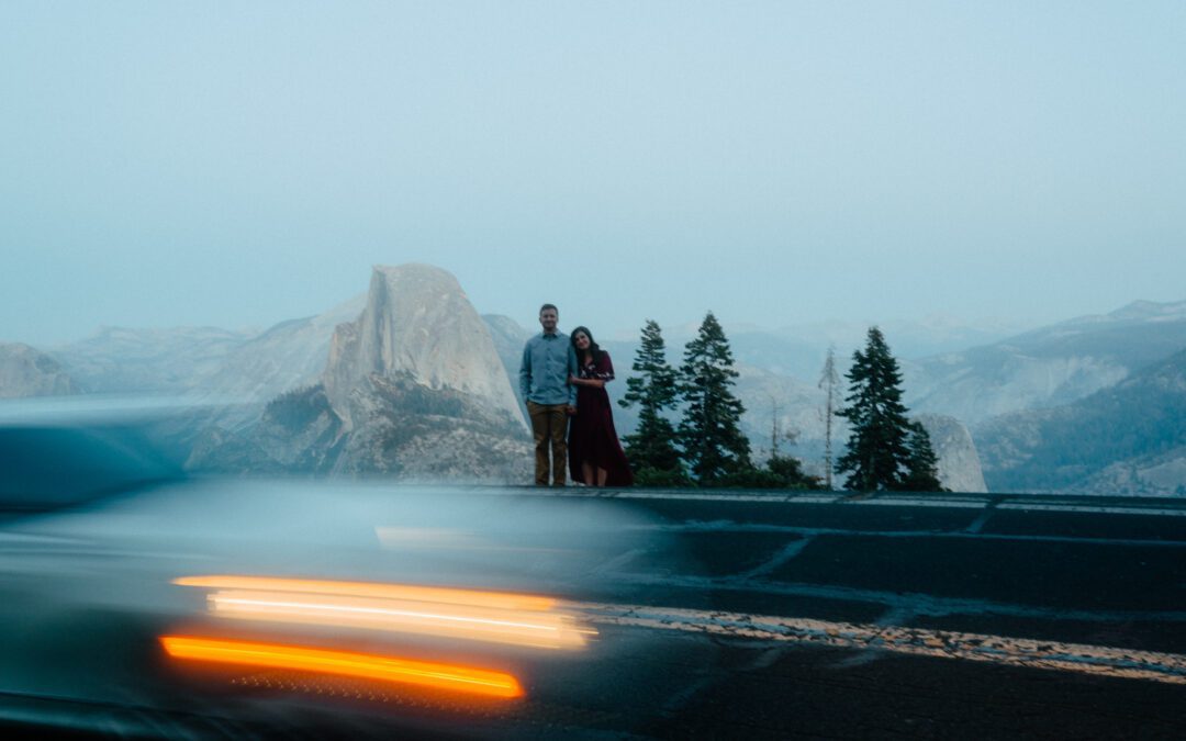 Moody Couple Portraits at Glacier Point Yosemite // Jake + Kendall
